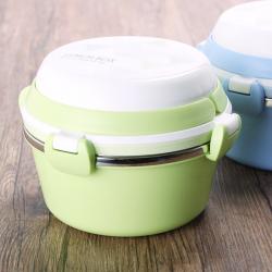 時尚圓形多層飯盒(600
